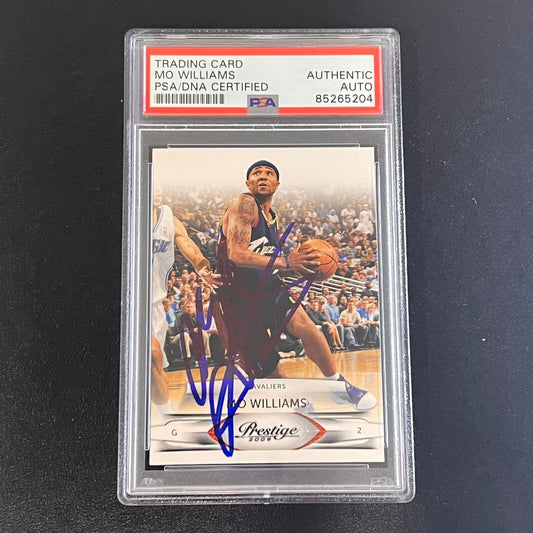 2009-10 Panini Prestige #17 Maurice Mo Williams Signed Card AUTO PSA Slabbed Cav