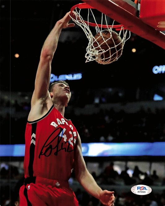 JAKOB POELTL signed 8x10 photo PSA/DNA Toronto Raptors Autographed