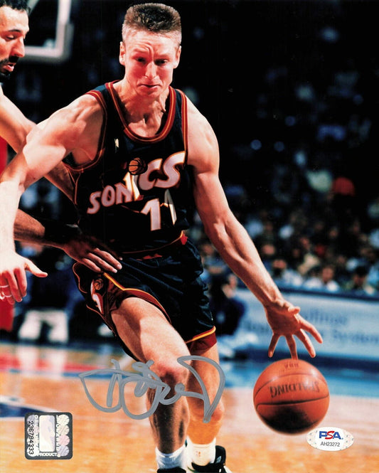 Detlef Schrempf signed 8x10 photo PSA/DNA Seattle Sonics Autographed