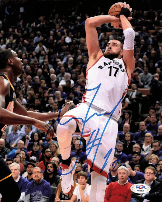 Jonas Valanciunas signed 8x10 photo PSA/DNA Toronto Raptors Autographed