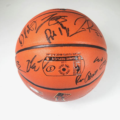 2017-18 Warriors Team Signed Basketball PSA/DNA Autographed LE Finals Ball