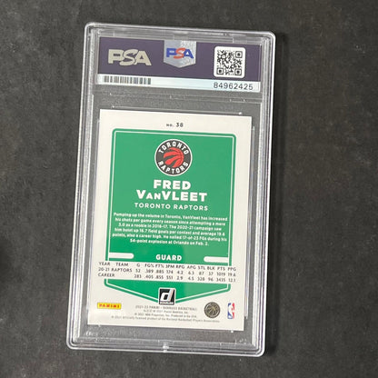 2021-22 Panini Donruss #38 Fred VanVleet Signed Card AUTO PSA Slabbed Raptors