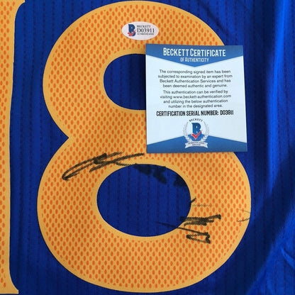 Omri Casspi signed jersey BAS Beckett Golden State Warriors Autographed