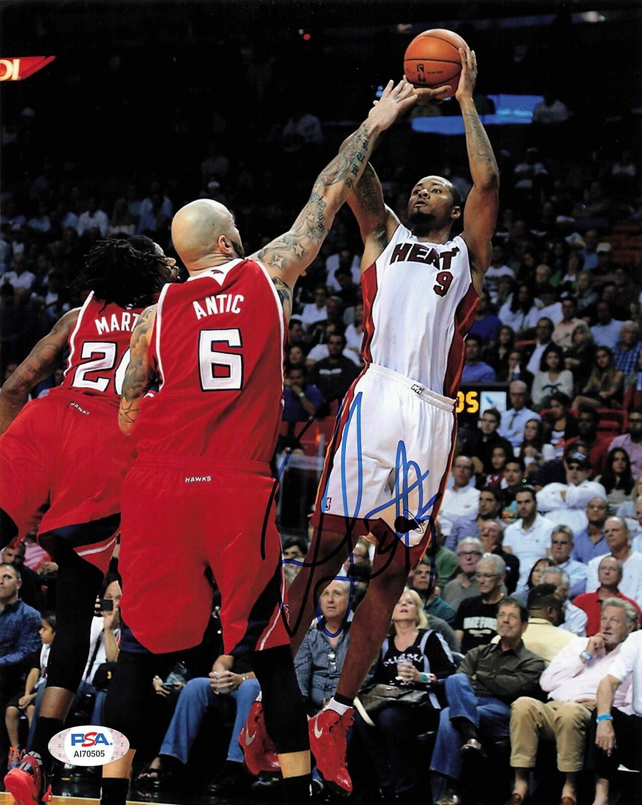 Rashard Lewis signed 8x10 photo PSA/DNA Miami Heat Autographed