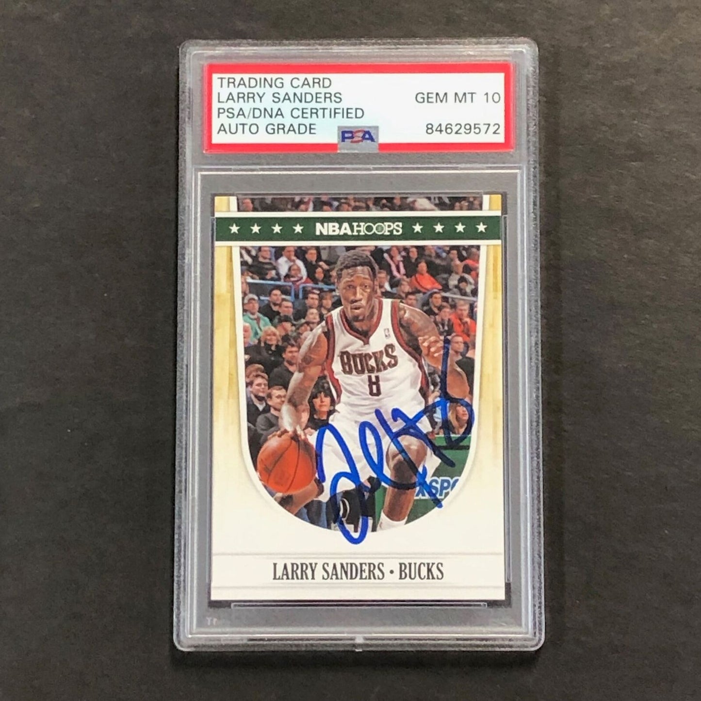 2011-12 Panini NBA Hoops #130 Larry Sanders Signed Card AUTO GRADE 10 PSA/DNA Sl