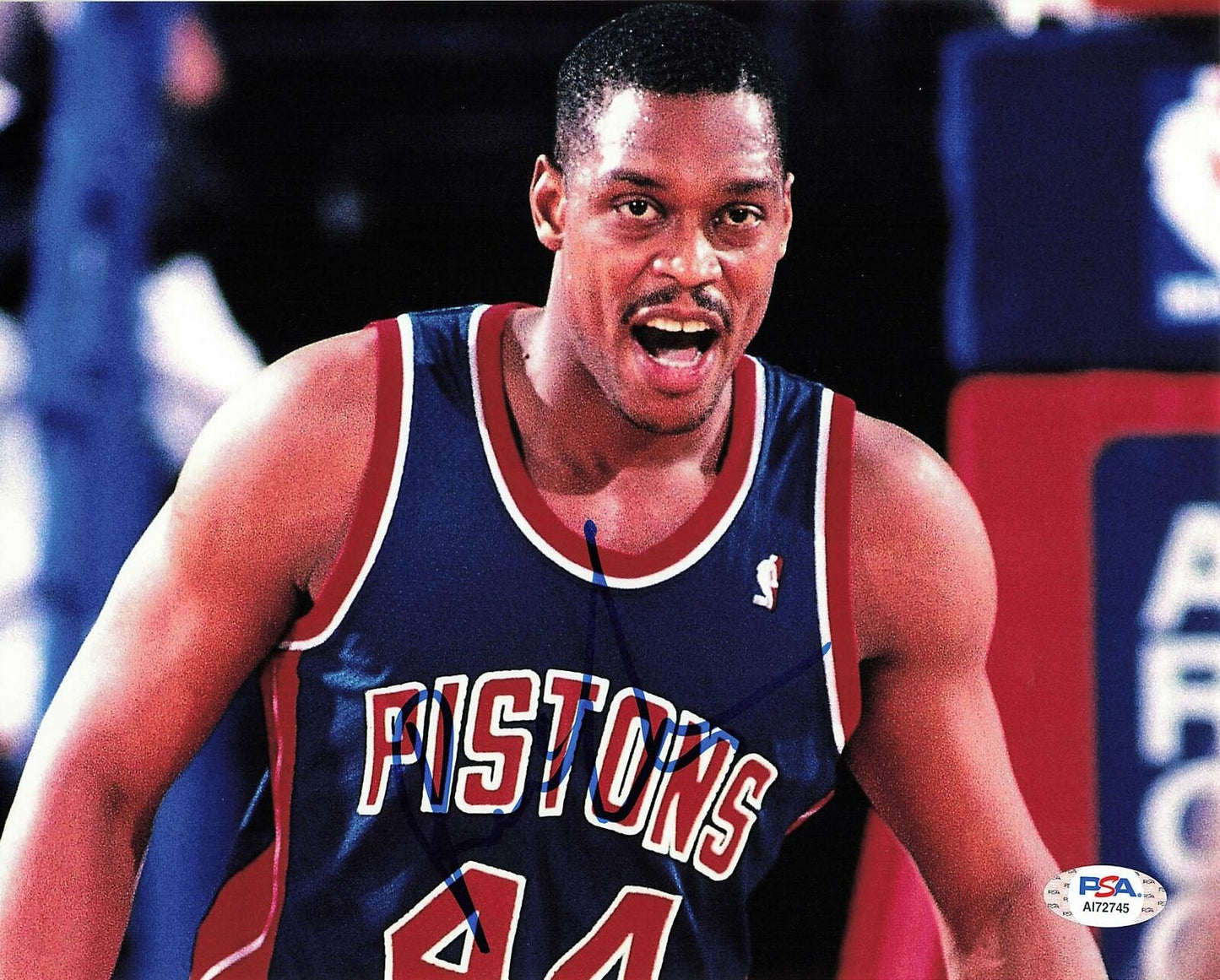 RICK MAHORN signed 8x10 photo PSA/DNA Detroit Pistons Autographed