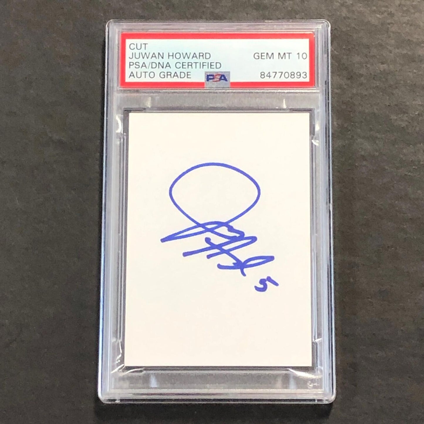 Juwan Howard Signed Cut AUTO 10 PSA/DNA Slabbed Rockets