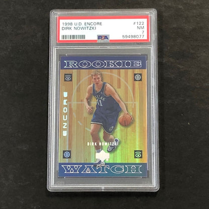 1998 U.D. Encore #122 Dirk Nowitzki PSA 7 NM Rookie