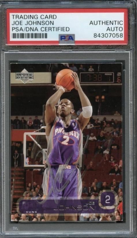 2002-03 Upper Deck #131 Joe Johnson Signed Card AUTO PSA Slabbed