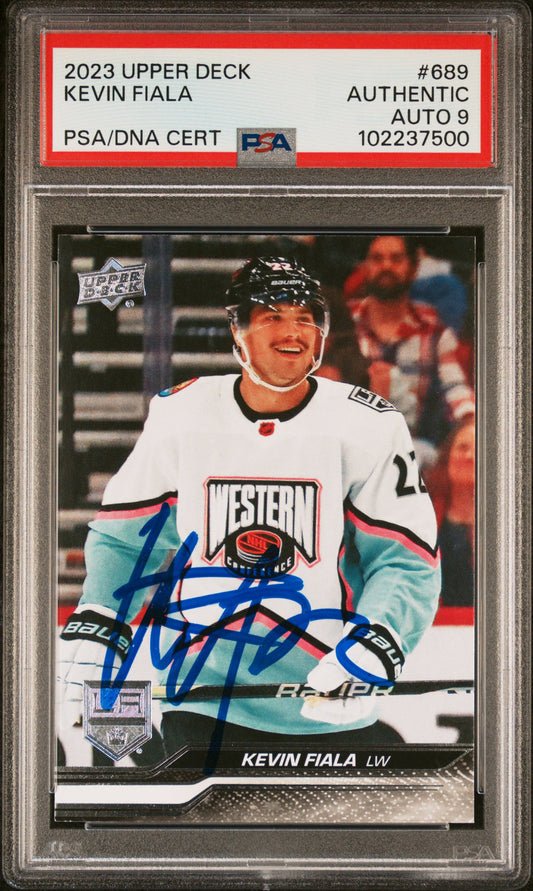 2023 Upper Deck #689 Kevin Fiala PSA A Auto 9