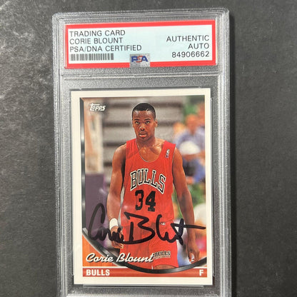 1993-94 Topps #15 Corie Blount Signed Card AUTO PSA Slabbed Bulls