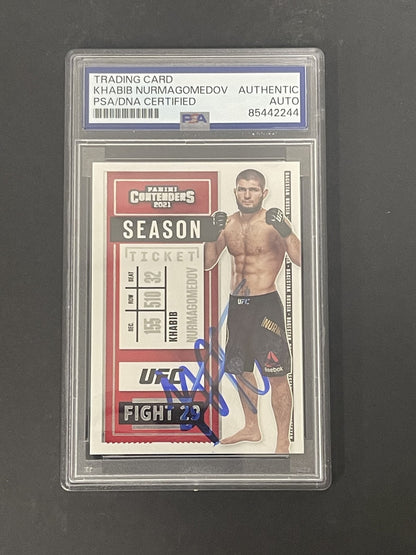 2021 Panini Chronicles UFC #2 Khabib Nurmagomedov signed card PSA
