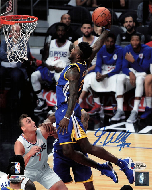 Jordan Bell signed 8x10 photo BAS Beckett Golden State Warriors Autographed