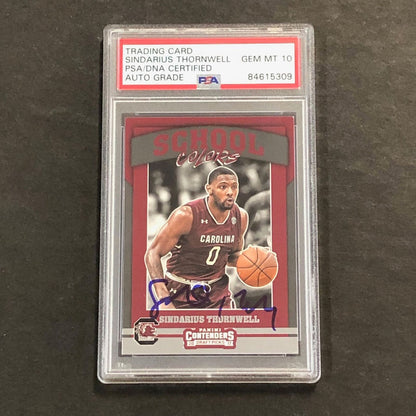 2017-18 Contenders Draft Picks School Colors #33 Sindarius Thornwell Signed Card