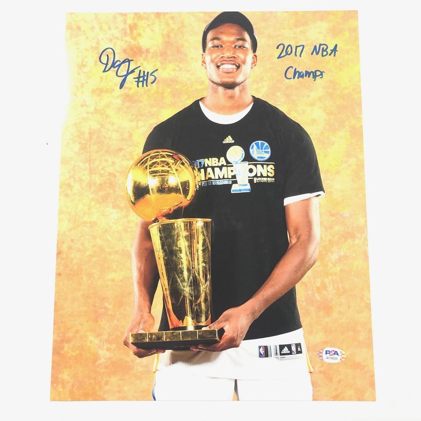 Damian Jones signed 11x14 Photo PSA/DNA Golden State Warriors Autographed