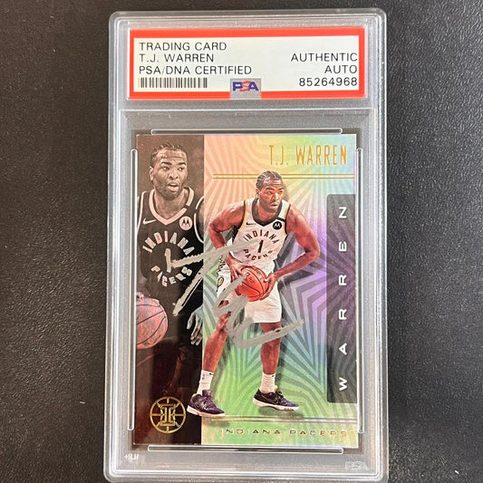 2019-20 Panini Illusions #57 TJ WARREN Signed card AUTO PSA Slabbed Pacers