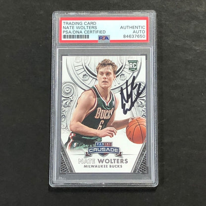 2013-14 Panini Crusade #142 Nate Wolters Signed Card AUTO PSA/DNA Slabbed RC Buc