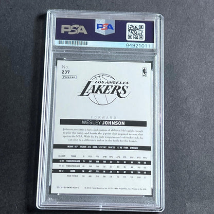 2013-14 Panini Hoops #237 Wesley Johnson Signed Card Auto PSA Slabbed