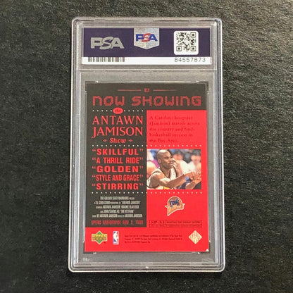 1999-00 Upper Deck Now Showing #NS9 Antawn Jamison Signed Card AUTO PSA Slabbed