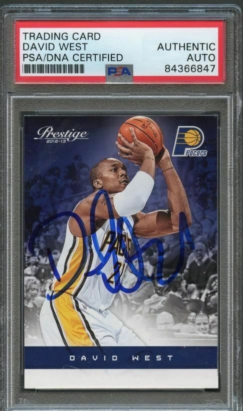 2012-13 Panini Prestige #138 David West Signed Card AUTO PSA Slabbed Pacers