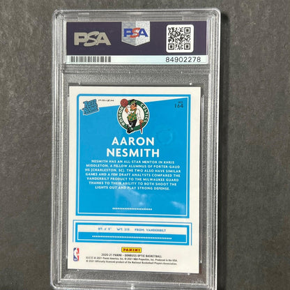 2020-21 Panini Donruss Optic #164 Aaron Nesmith Signed Card AUTO PSA Slabbed RC