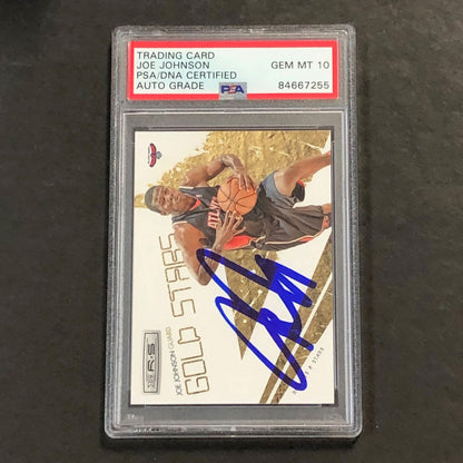 2009-10 Panini Rookies & Stars #11 Joe Johnson Signed Card AUTO 10 PSA Slabbed H
