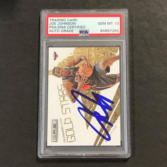 2009-10 Panini Rookies & Stars #11 Joe Johnson Signed Card AUTO 10 PSA Slabbed H