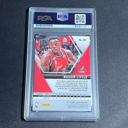 2019-20 Panini Mosaic #247 Nassir Little Signed Rookie Card AUTO PSA Slabbed RC