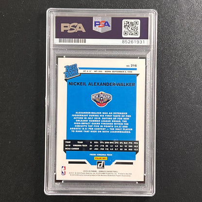 2019-20 Panini Donruss #216 Nickeil Alexander Walker Signed Card AUTO 10 PSA Sla