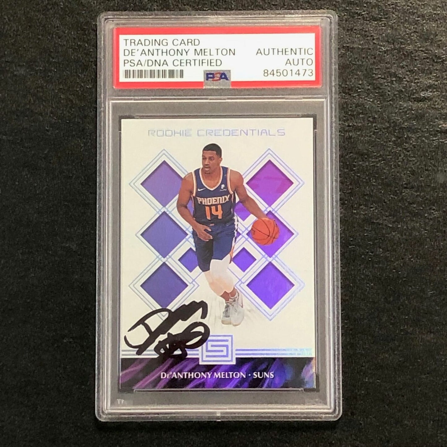 2018-19 Panini Status #31 De'Anthony Melton Signed Card AUTO PSA Slabbed Suns