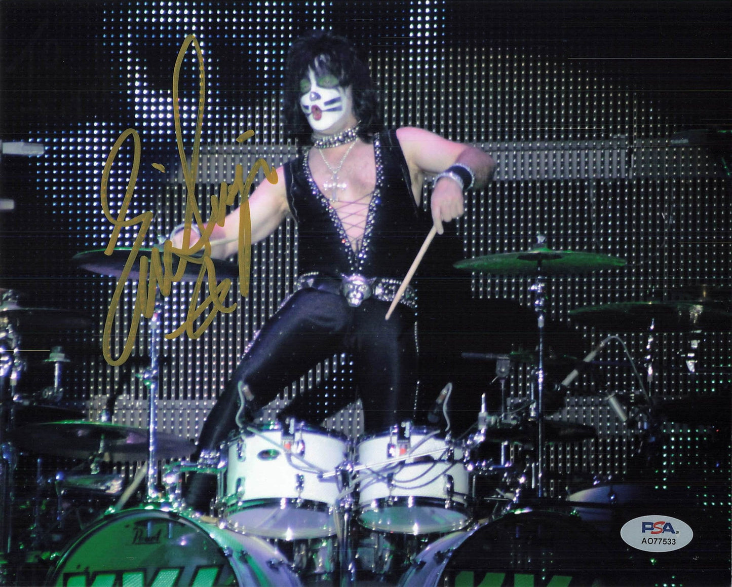 Eric Singer signed 8x10 photo PSA/DNA Autographed Musician