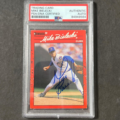 1990 Donruss #373 Mike Bielecki Signed Card PSA Slabbed Auto Cubs