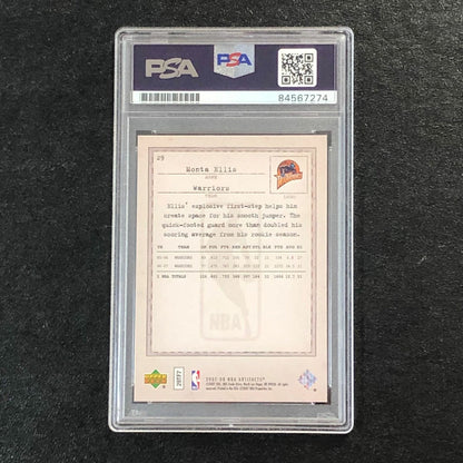 2007-08 Upper Deck Artifacts #29 MONTA ELLIS Signed Card AUTO 10 PSA Slabbed War