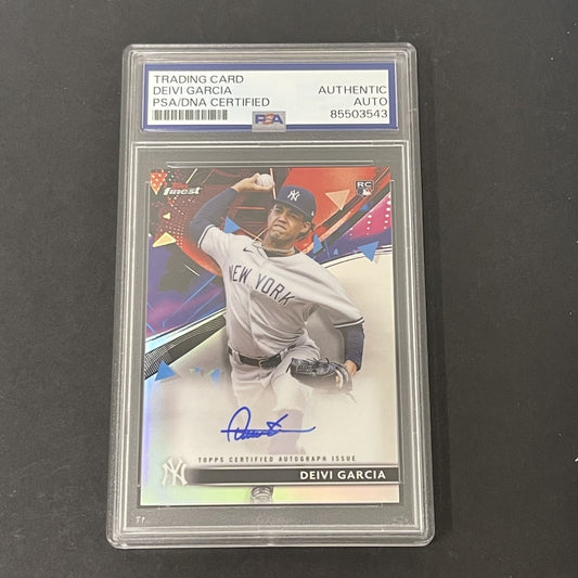 2021 Topps Finest #FA-DG Deivi Garcia Autograph Issue signed card PSA