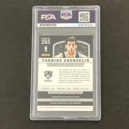 2012-13 Panini Basketball #293 Tornike Shengelia Signed Card PSA Slabbed Nets