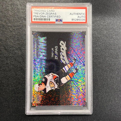 2023-24 Upper Deck MVP Hockey #SS-19 Trevor Zegras Signed Card AUTO PSA Slabbed