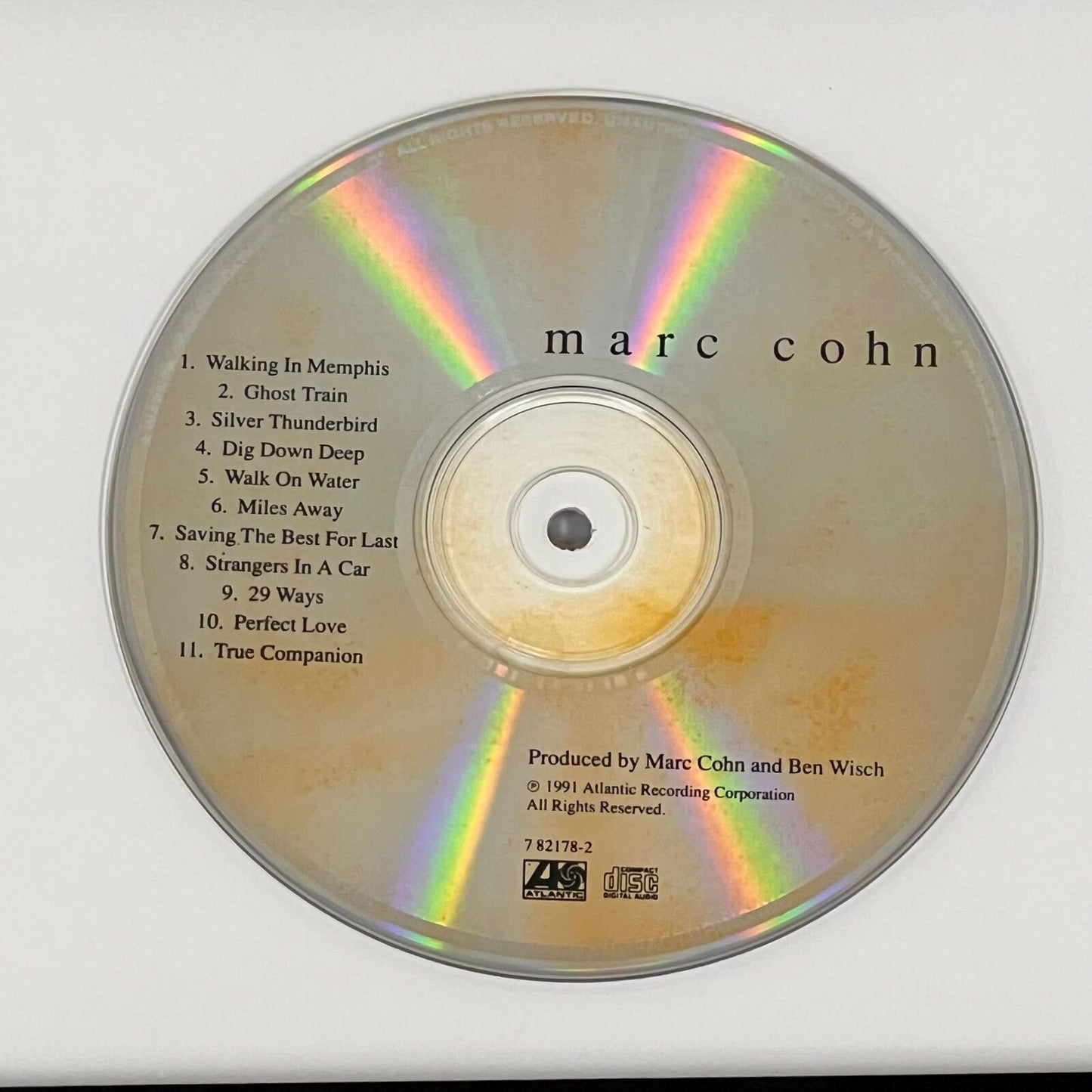 Marc Cohn Signed Marc Cohn Album CD Cover Framed PSA/DNA Autographed Musician