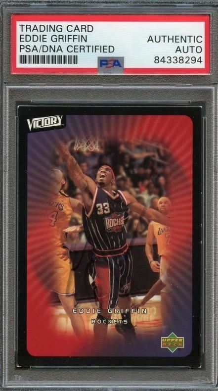 2003-04 Upper Deck Victory #32 Eddie Griffin Signed Card AUTO PSA Slabbed Rocket