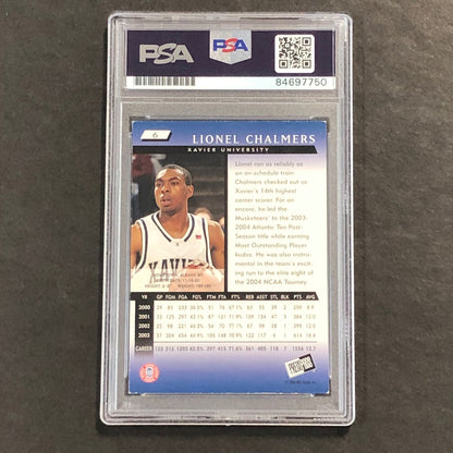 2004 Press Pass #6 Lionel Chalmers Signed Card AUTO PSA Slabbed Xavier