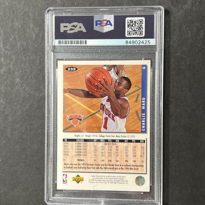 1994-95 Upper Deck #239 Charlie Ward Signed Card PSA AUTO Slabbed Knicks