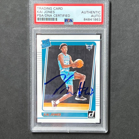 2021-22 Panini Donruss #232 Kai Jones Signed AUTO PSA Slabbed Hornets