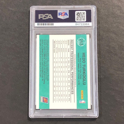 2010-11 Panini Donruss #213 Hedo Turkoglu Signed Card AUTO 10 PSA Slabbed Suns