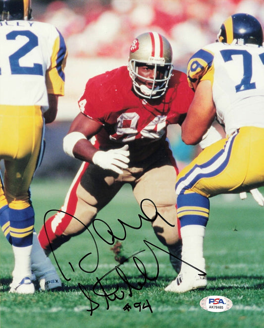 DANA STUBBLEFIELD signed 8x10 photo PSA/DNA San Francisco 49ers Autographed