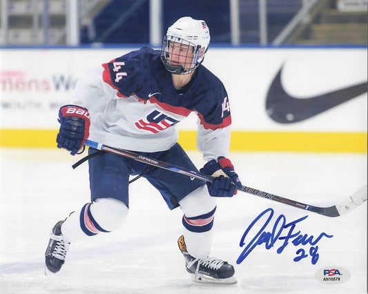 Joel Farabee signed 8x10 photo PSA/DNA Autographed