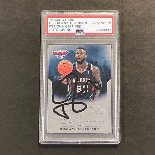 2012-13 Panini Brilliance #3 DeShawn Stevenson Signed Card AUTO PSA Slabbed Hawk