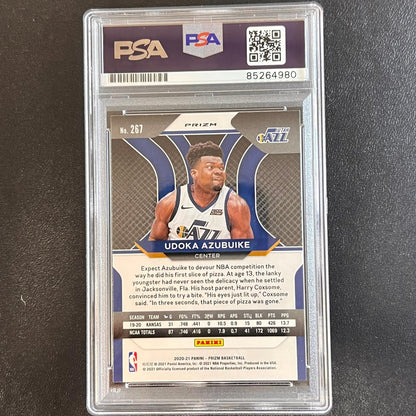 2020-21 Panini Prizm #267 Udoka Azubuike AUTO Signed Card PSA/DNA Encapsulated J