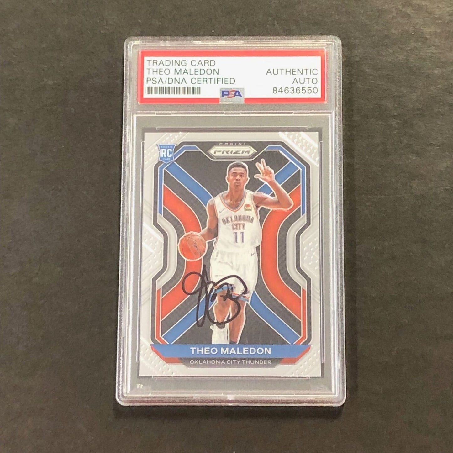 2020-21 Panini Prizm #289 Theo Maledon Signed Card AUTO PSA Slabbed RC Thunder