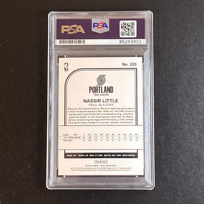 2019-20 NBA Hoops #220 Nassir Little Signed Rookie Card AUTO PSA Slabbed RC Blaz