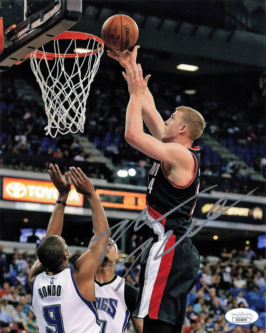 Mason Plumlee signed 8x10 photo JSA Portland Trail Blazers Autographed