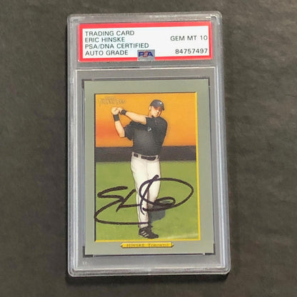 2005 Topps Turkey Red #108 Eric Hinske Signed Card PSA/DNA Slabbed AUTO 10 Bluej